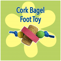 Cork Bagel Foot Toy! Maka Toys-for Small to Medium Birds