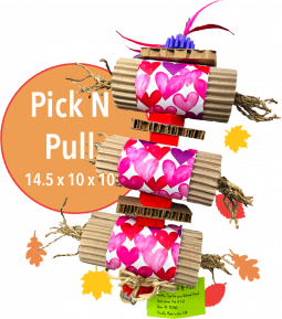 Pick N' Pull! Parrot Toy-For Small to Medium Birds