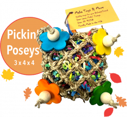 Pickin' Posies! Maka Bird Toy- For Small to Large Birds