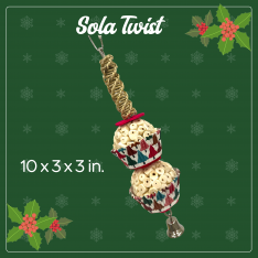 Holiday Sola Twist! Parrot Toy-For Small to Medium Birds